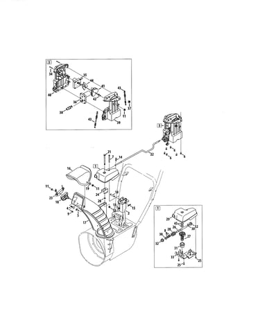 Chute/gearbox