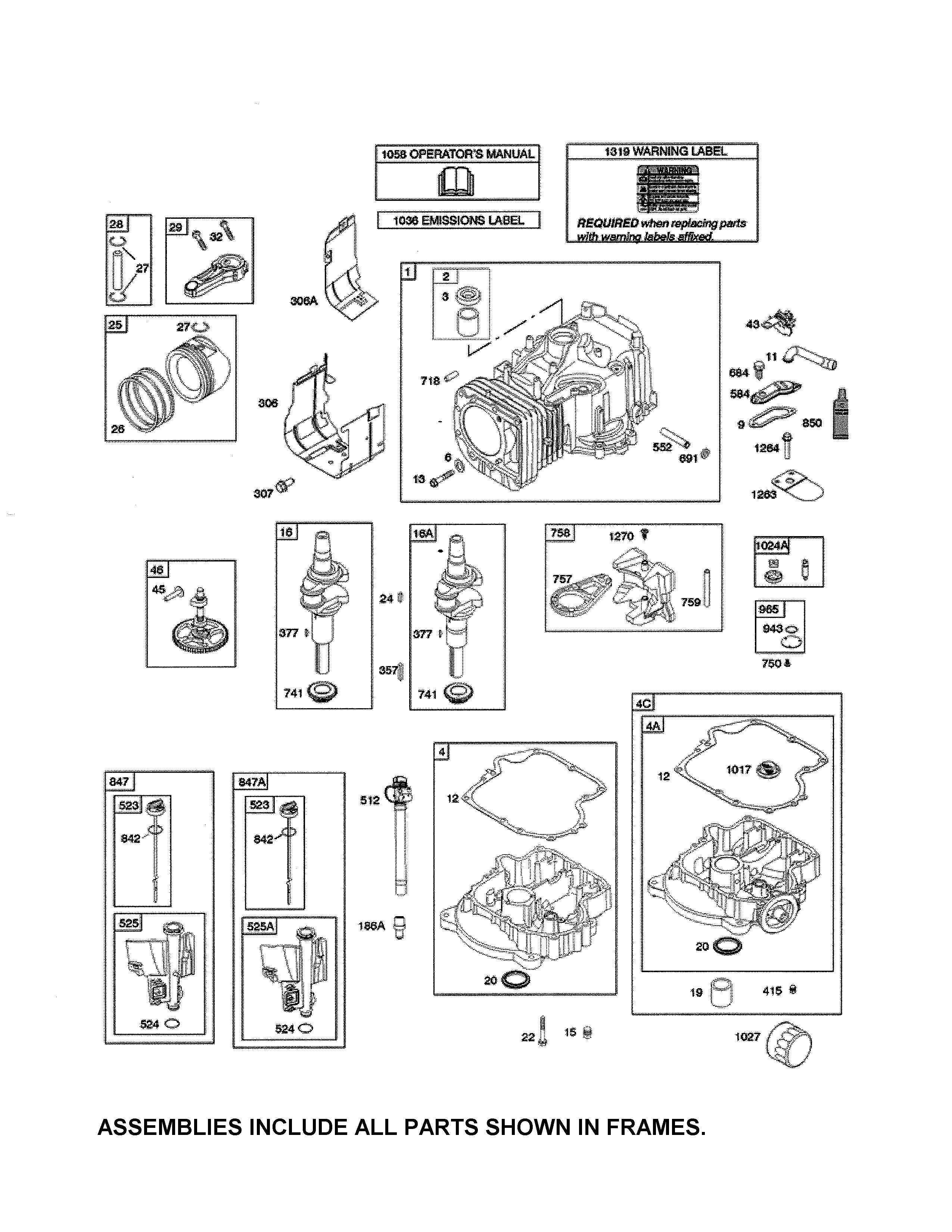Cylinder/crankshaft
