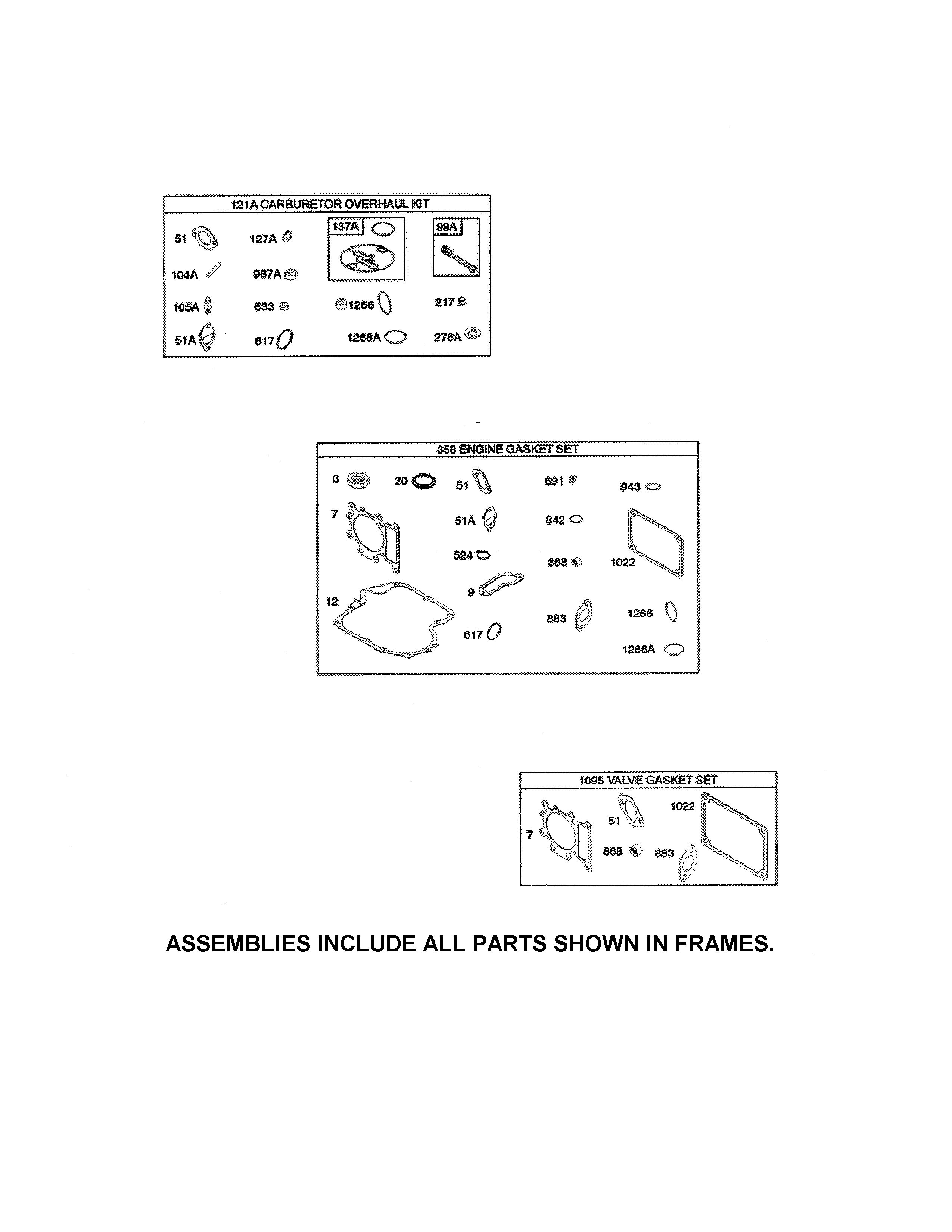 Gasket sets