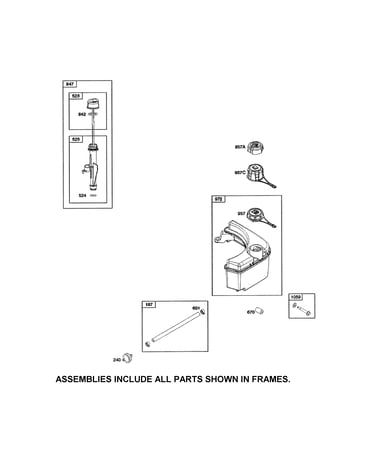 Fuel tank/dipstick/tube