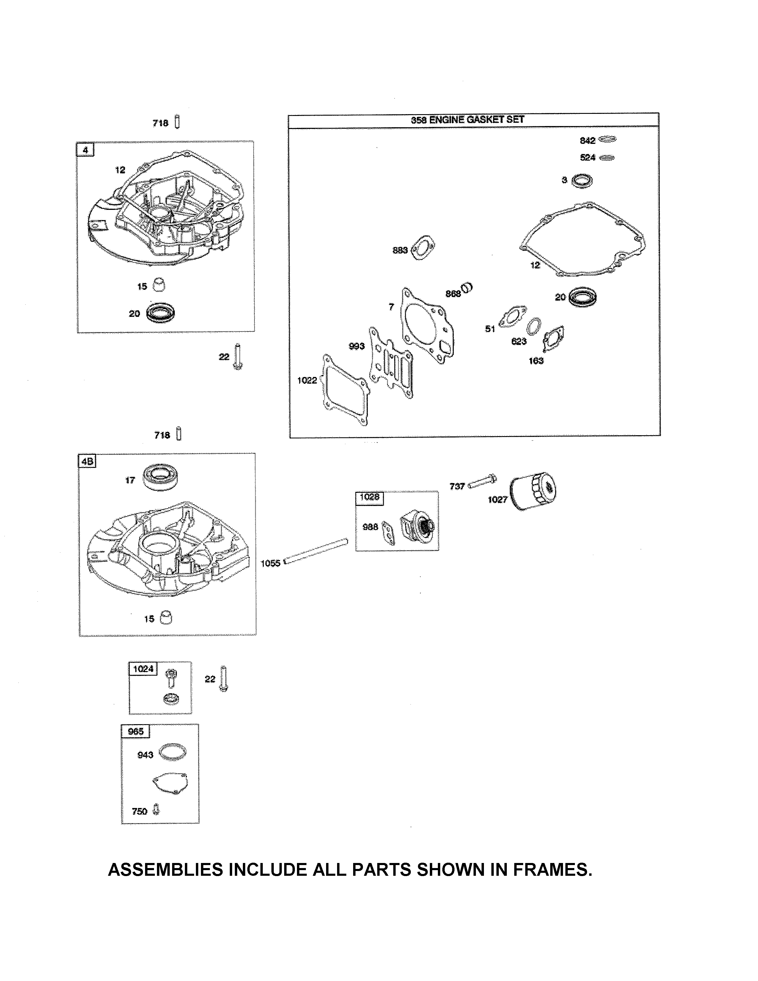 Sump/engine gasket set