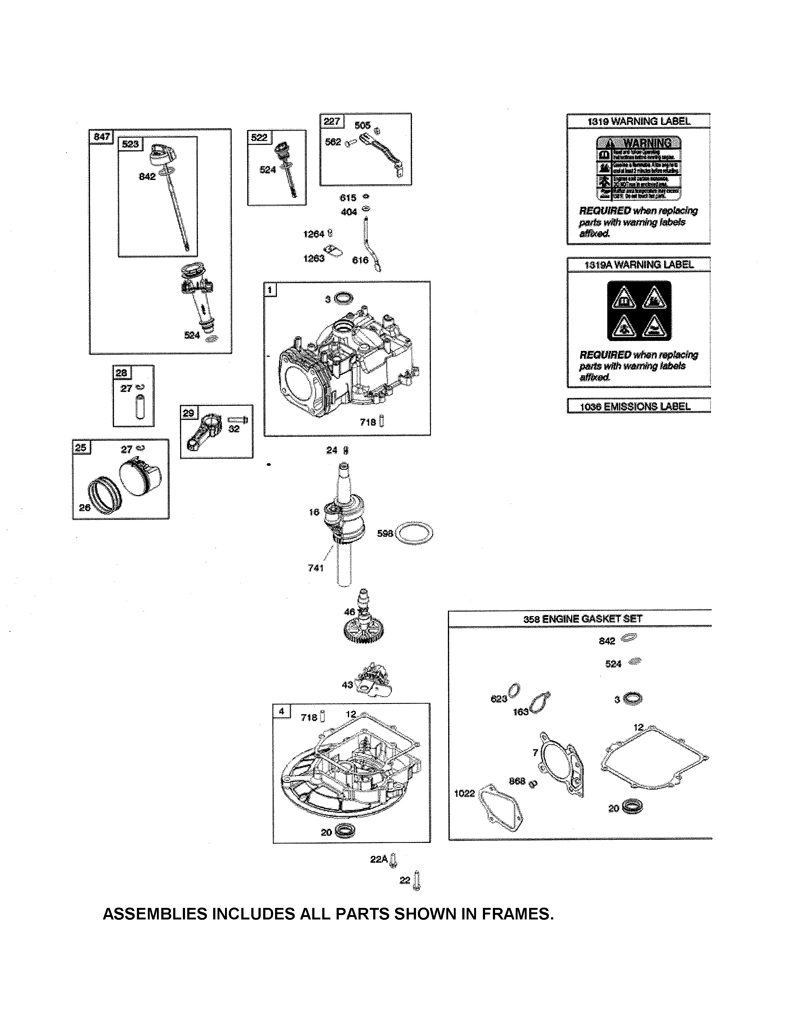 CYLINDER/SUMP/GASKET SET