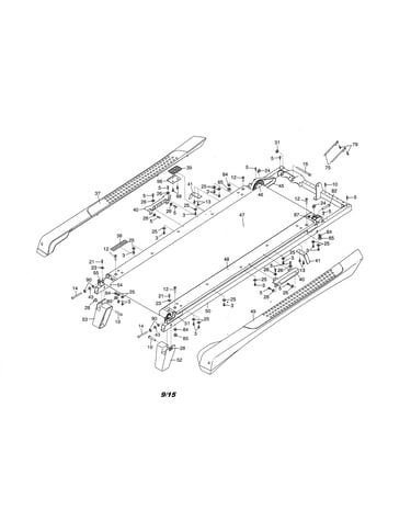 Walking belt/foot rails