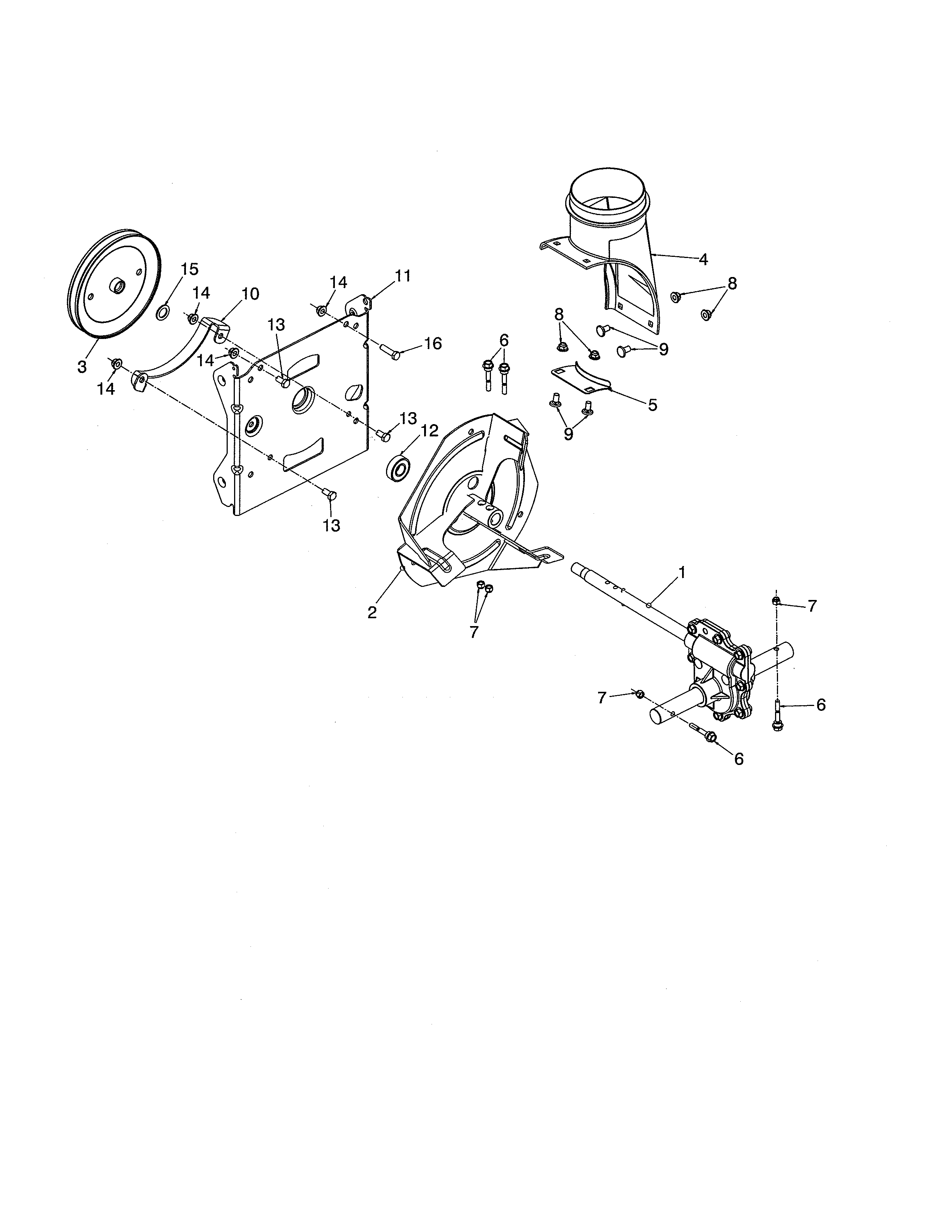 Impeller/gearbox