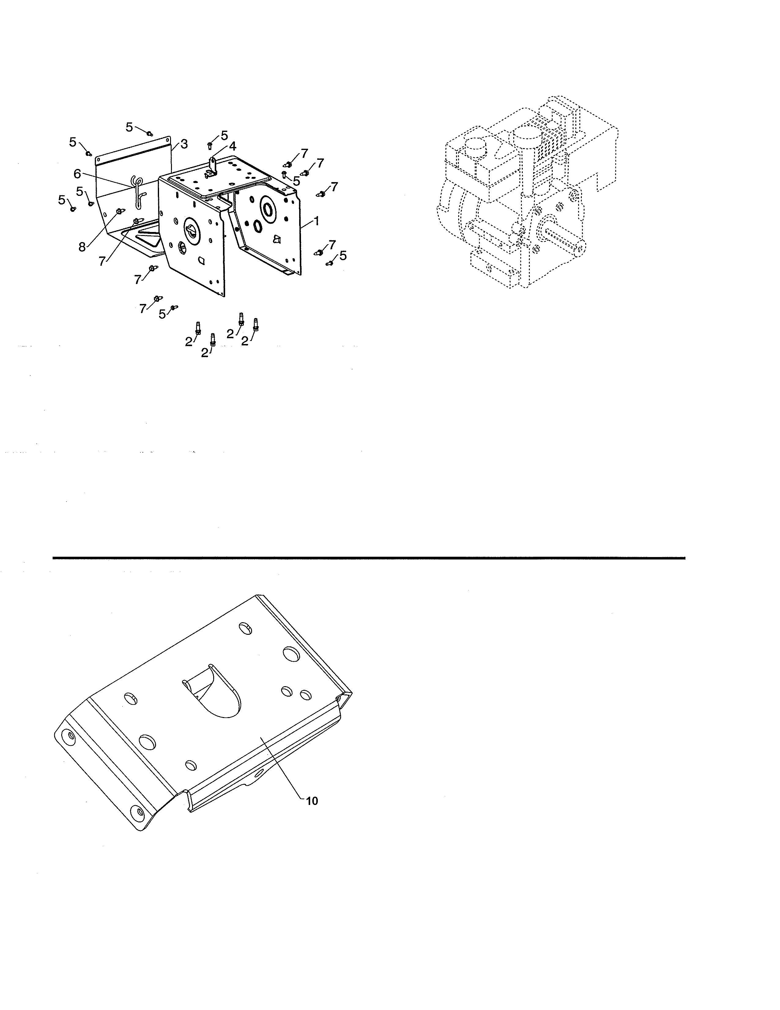 Engine/frame cover/mounting plate