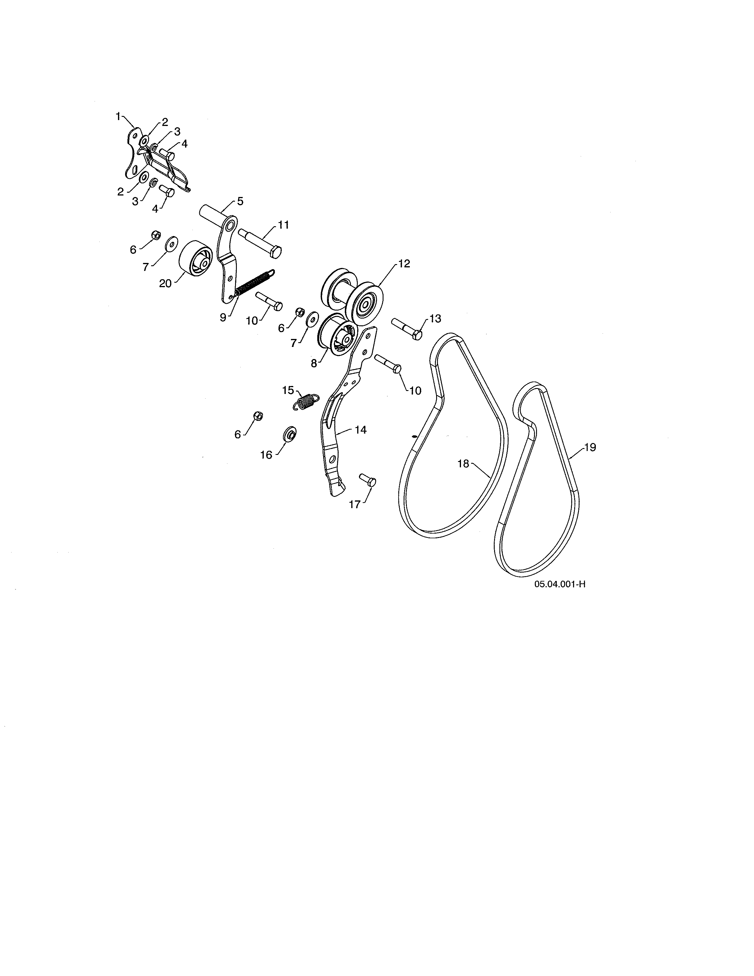 Pulleys/arm idler