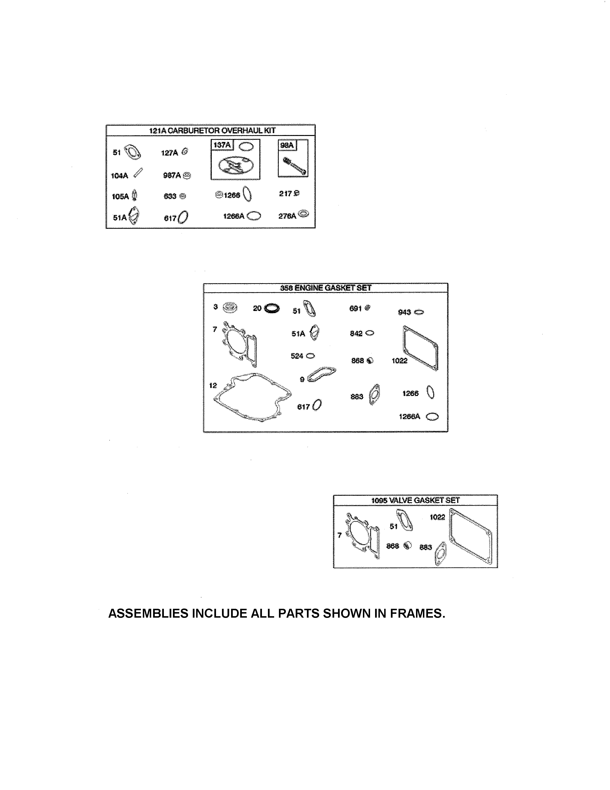 Gasket sets