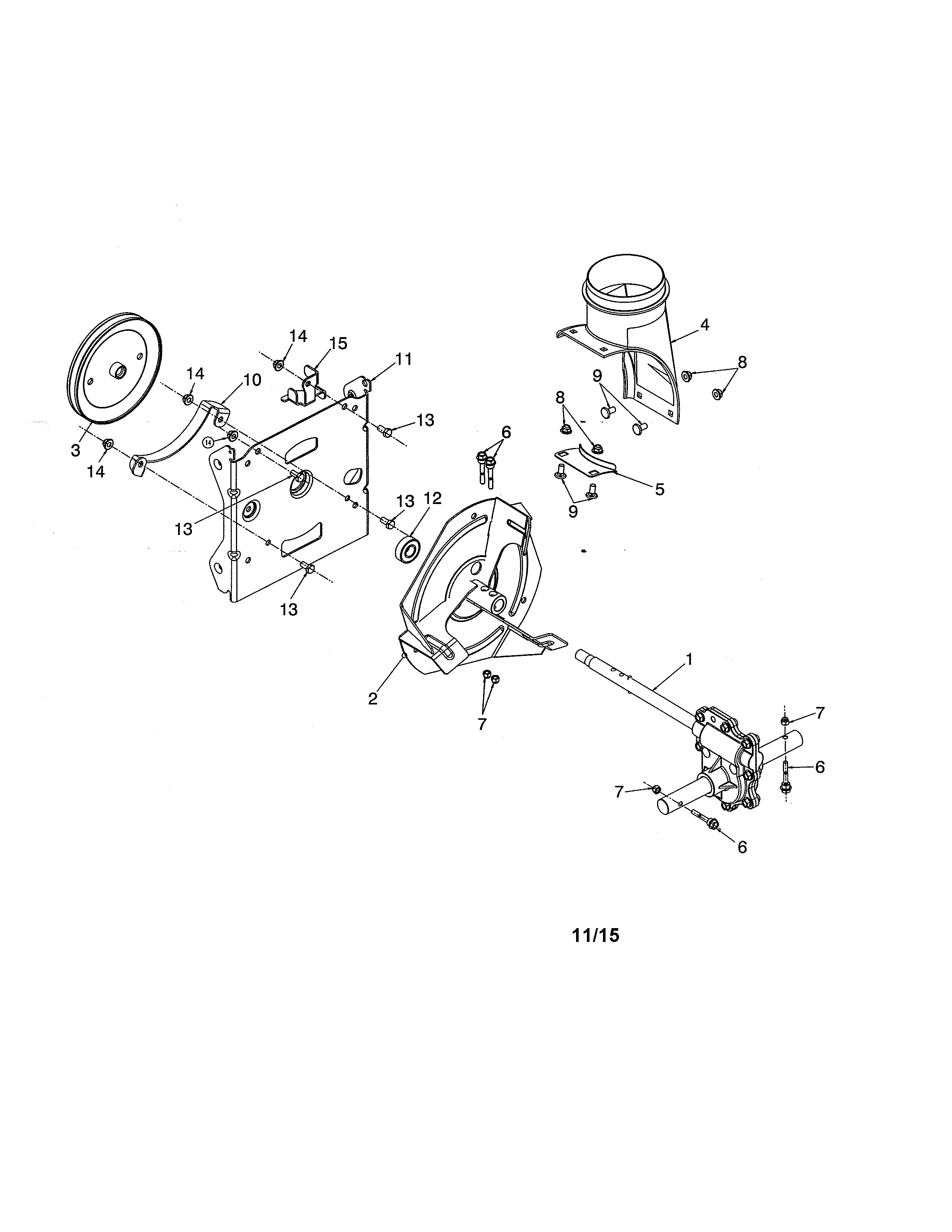 Impeller/gearbox