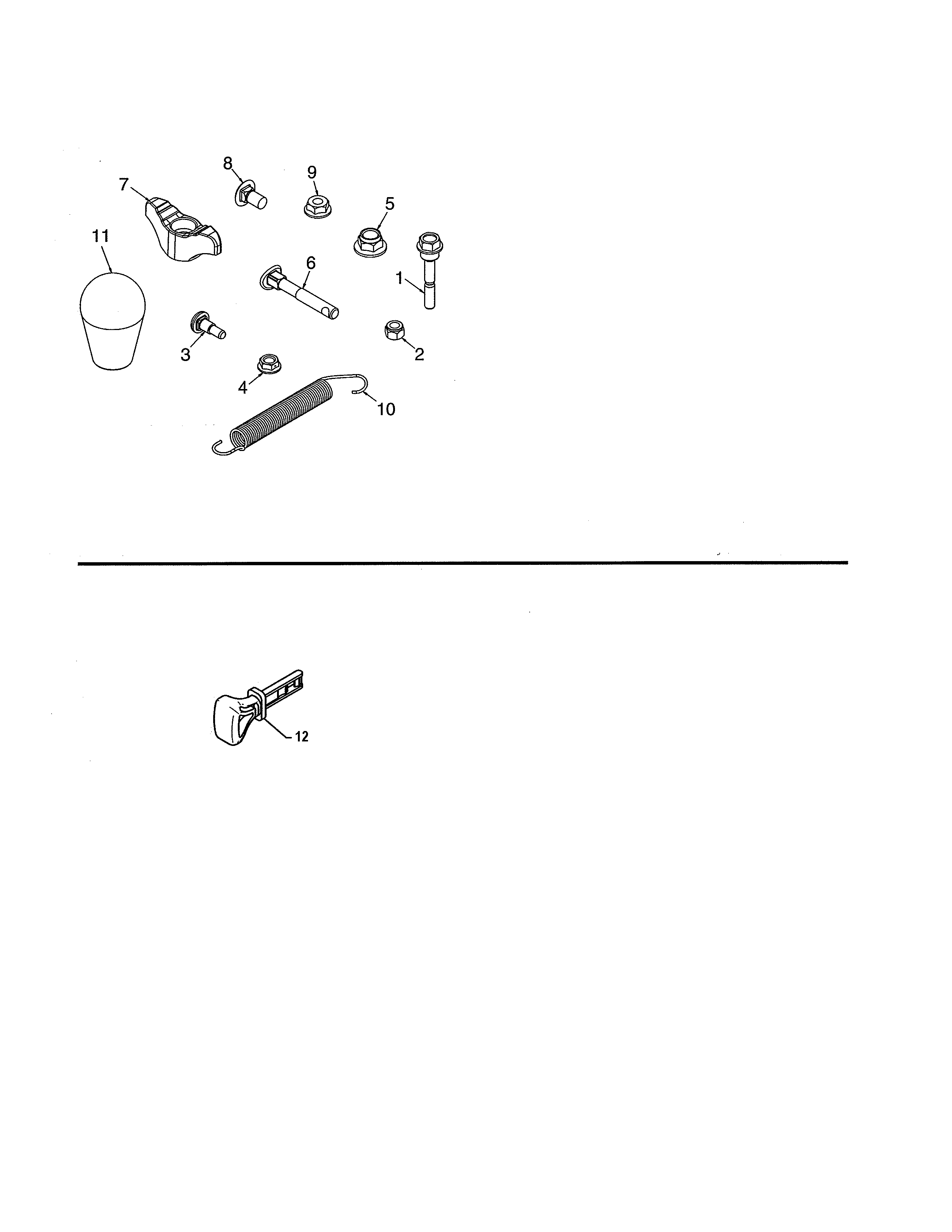 Bag of parts/safety ignition key