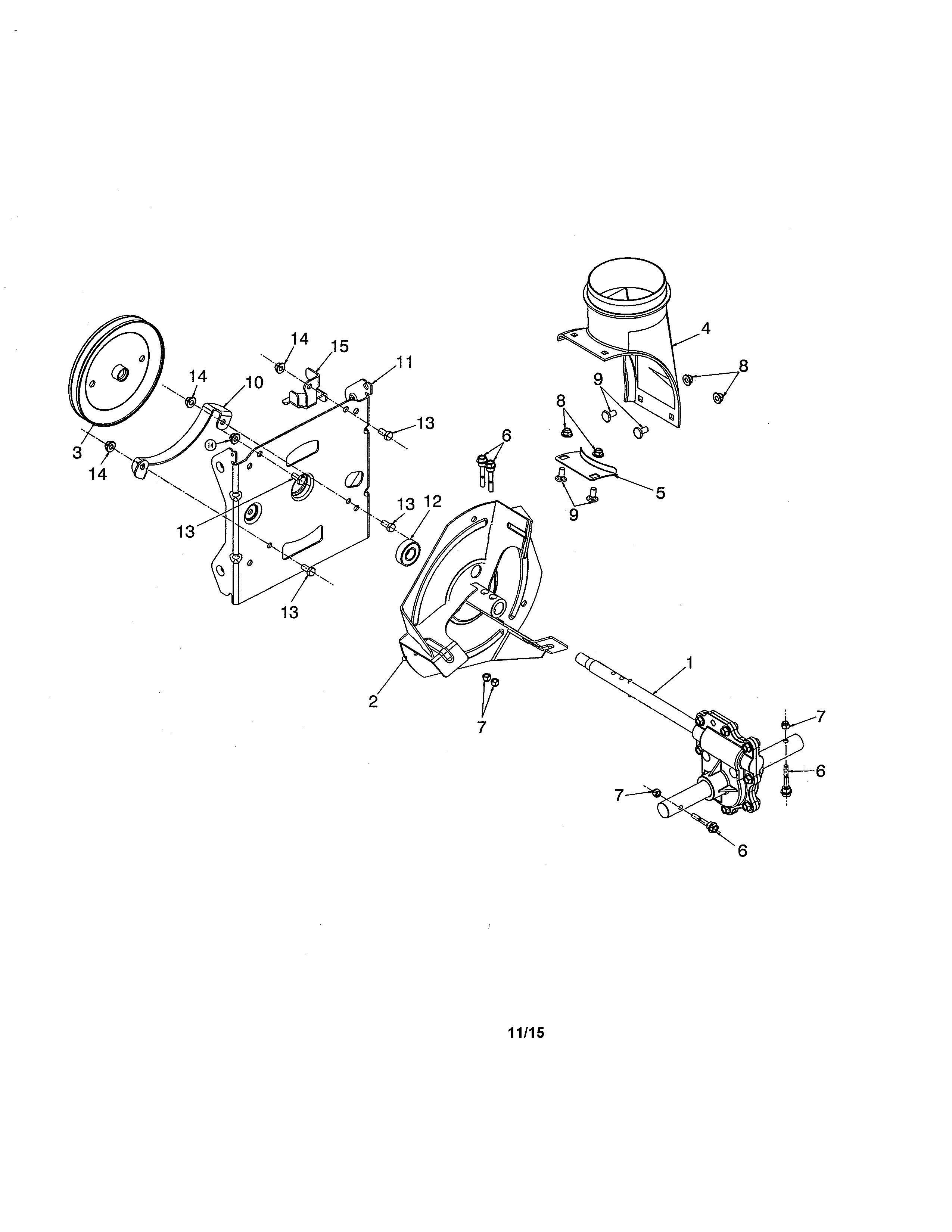 Impeller/gear box