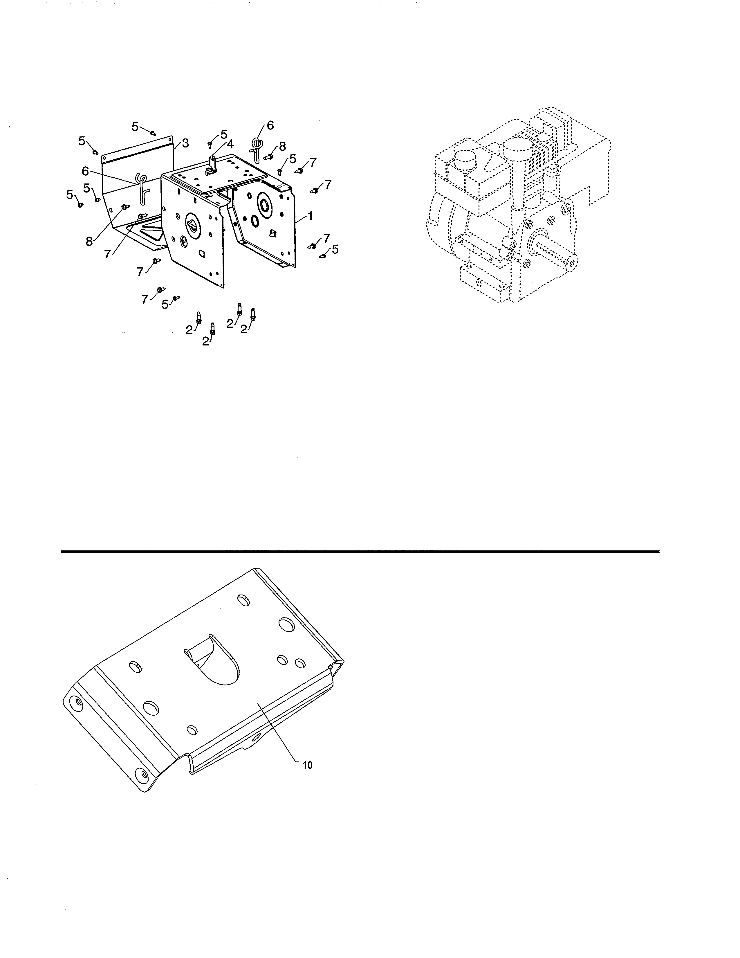 Engine/frame/mounting plate