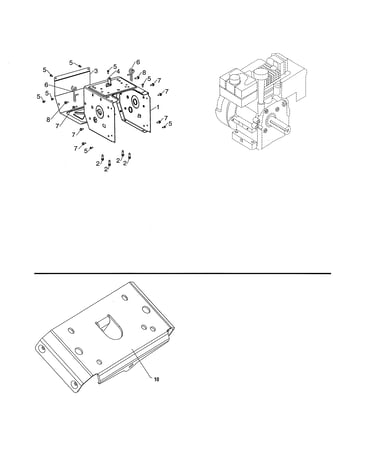 Engine/frame/mounting plate