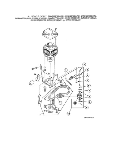 Motor/belt/pump/idler