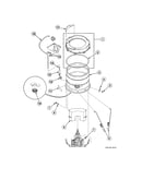 Outer tub/pressure hose/counterweight