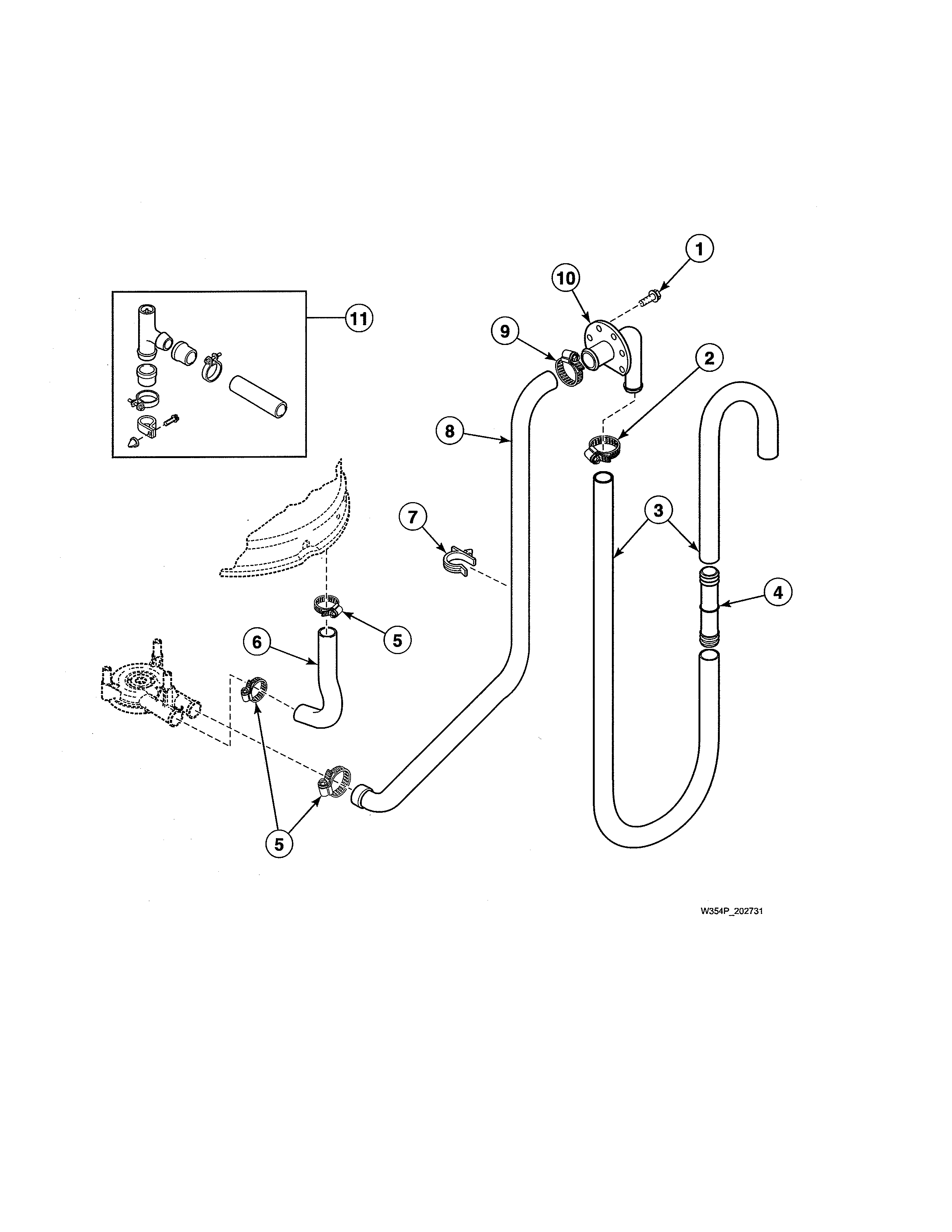 DRAIN HOSES/SIPHON BREAK KIT