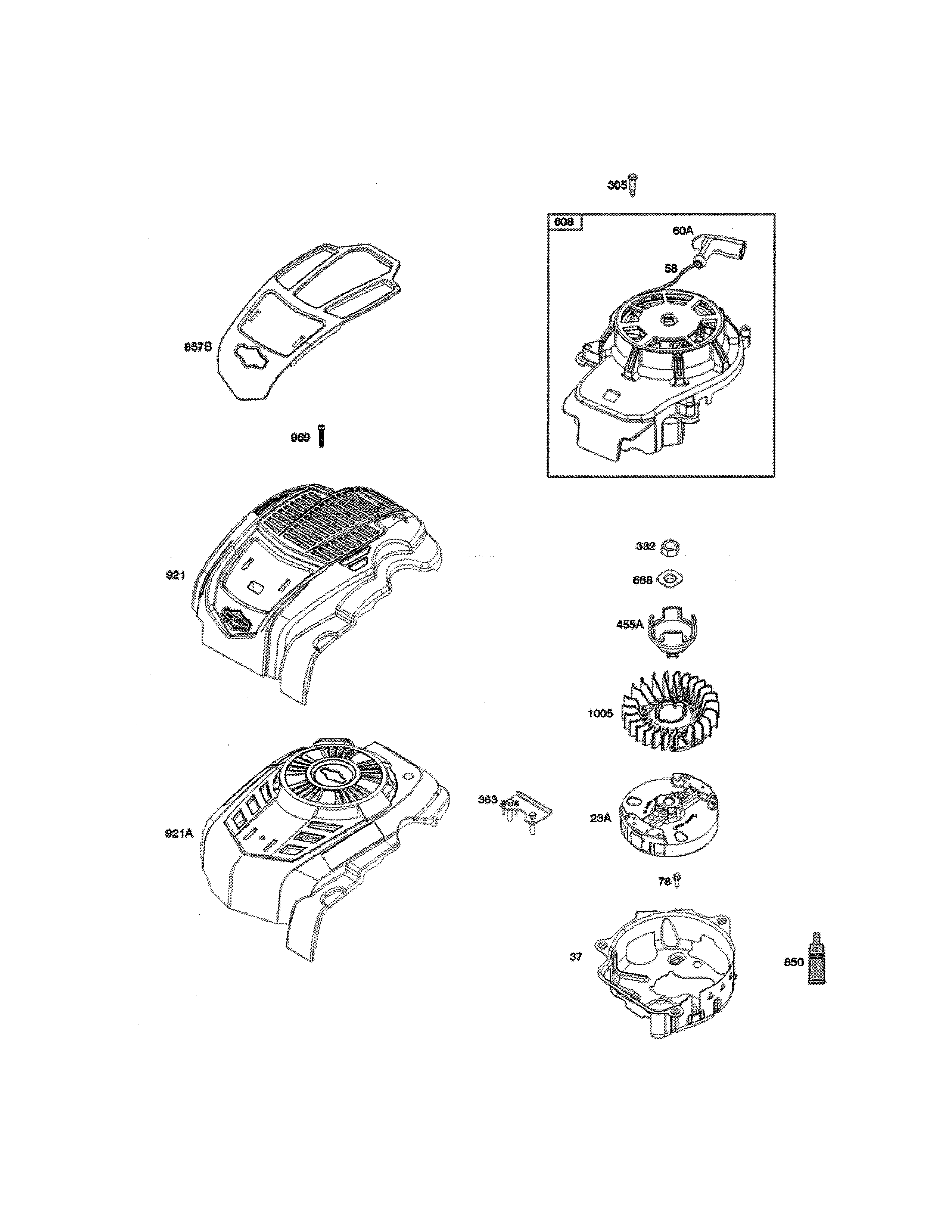 BLOWER HOUSING/FLYWHEEL