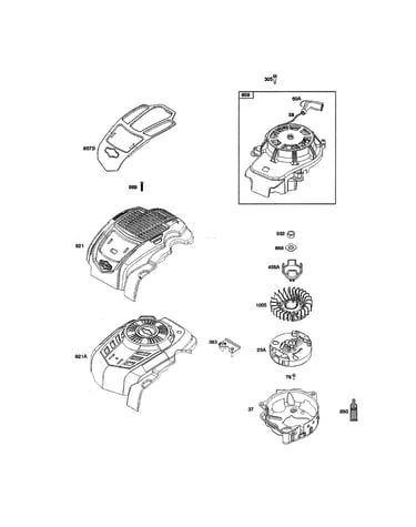 Blower housing/flywheel