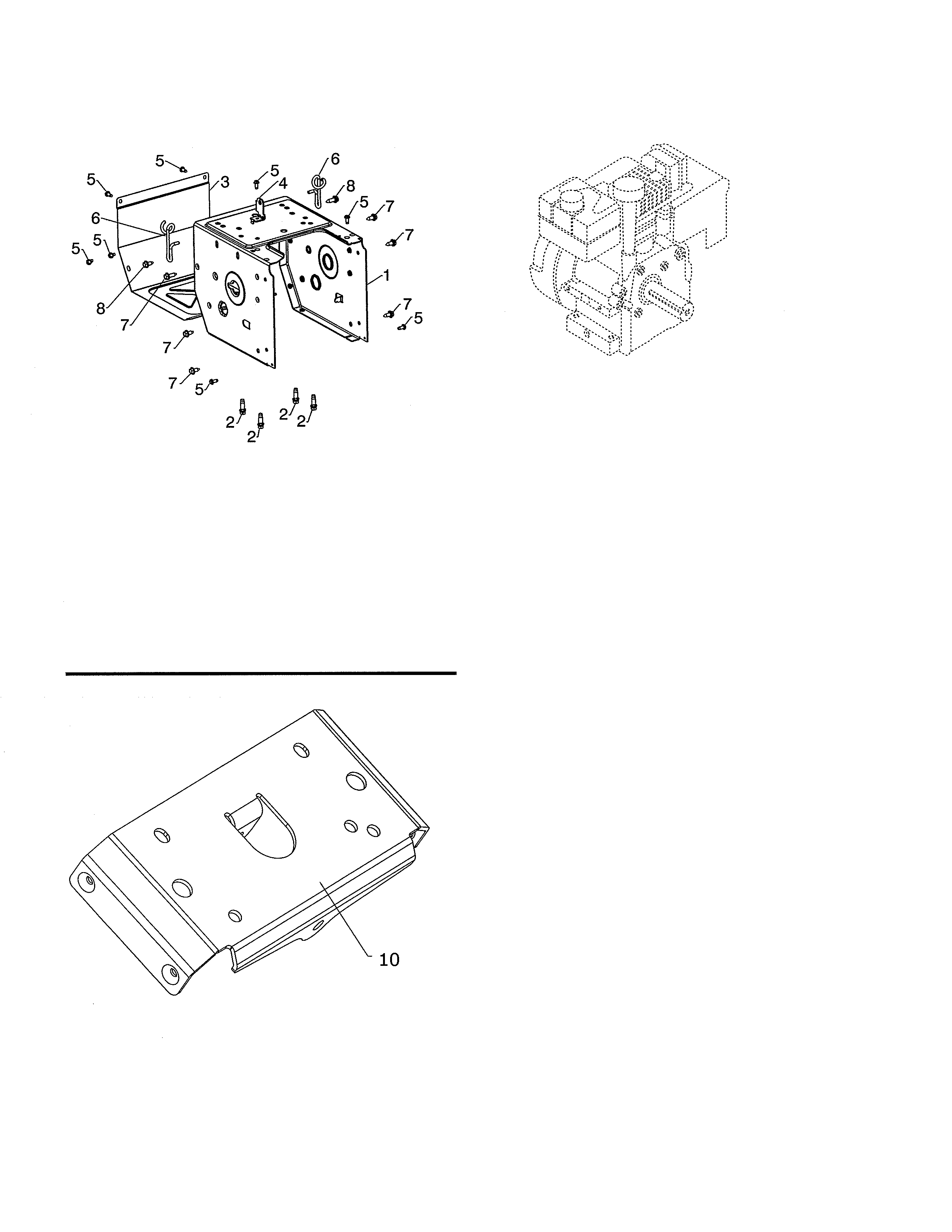 Engine/frame/mounting plate