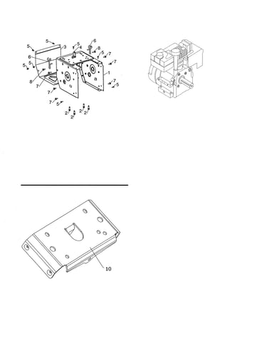 Engine/frame/mounting plate