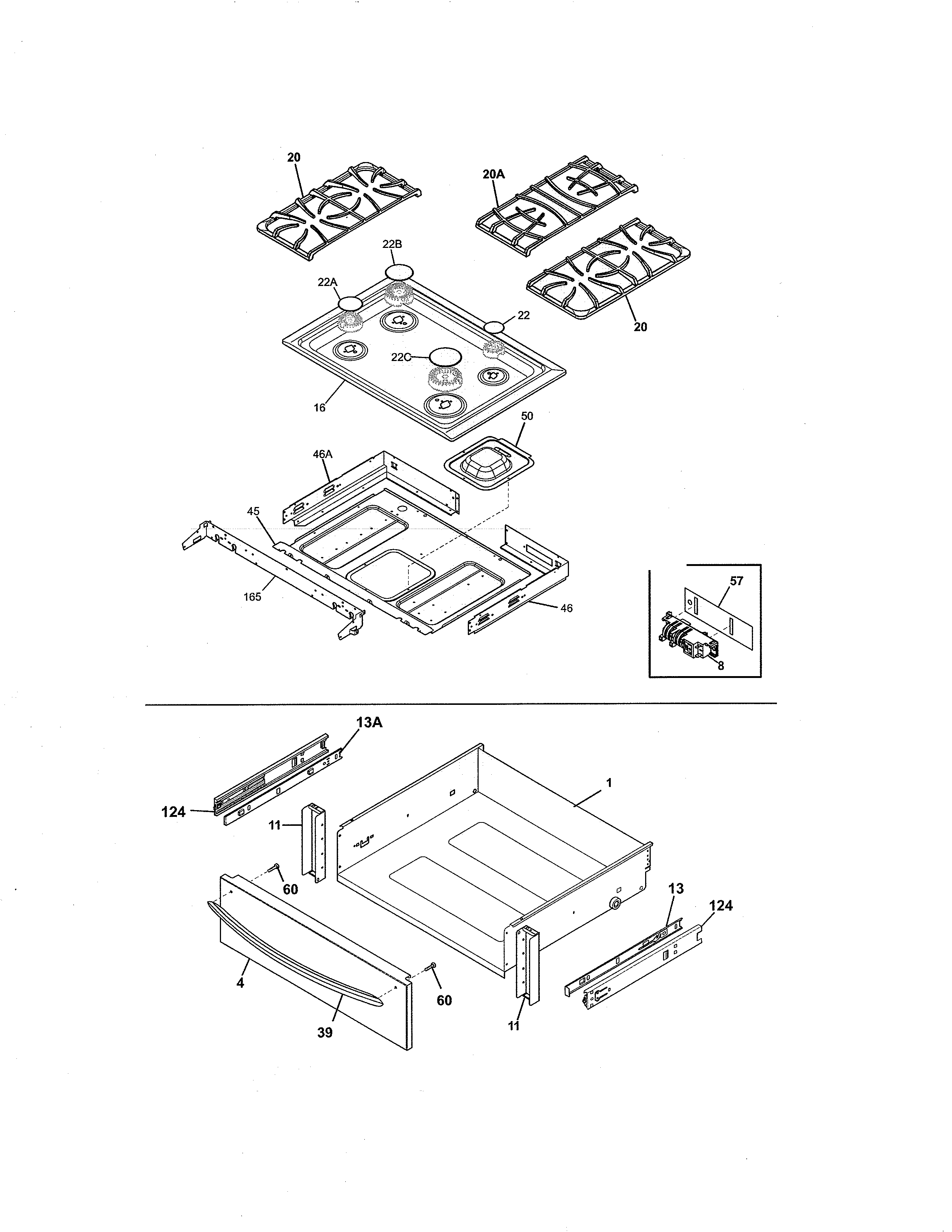 Top/drawer