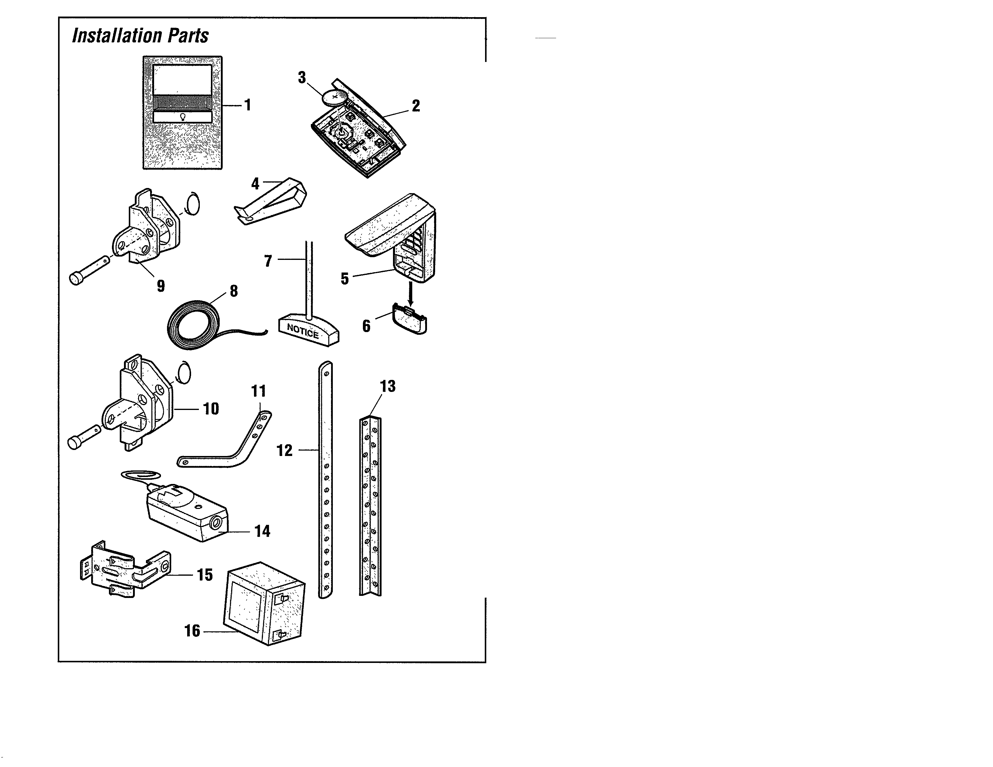 Installation parts