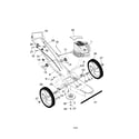 Craftsman 917776740 engine/wheels/handle diagram
