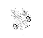 Craftsman 917776740 engine/wheels/handle diagram