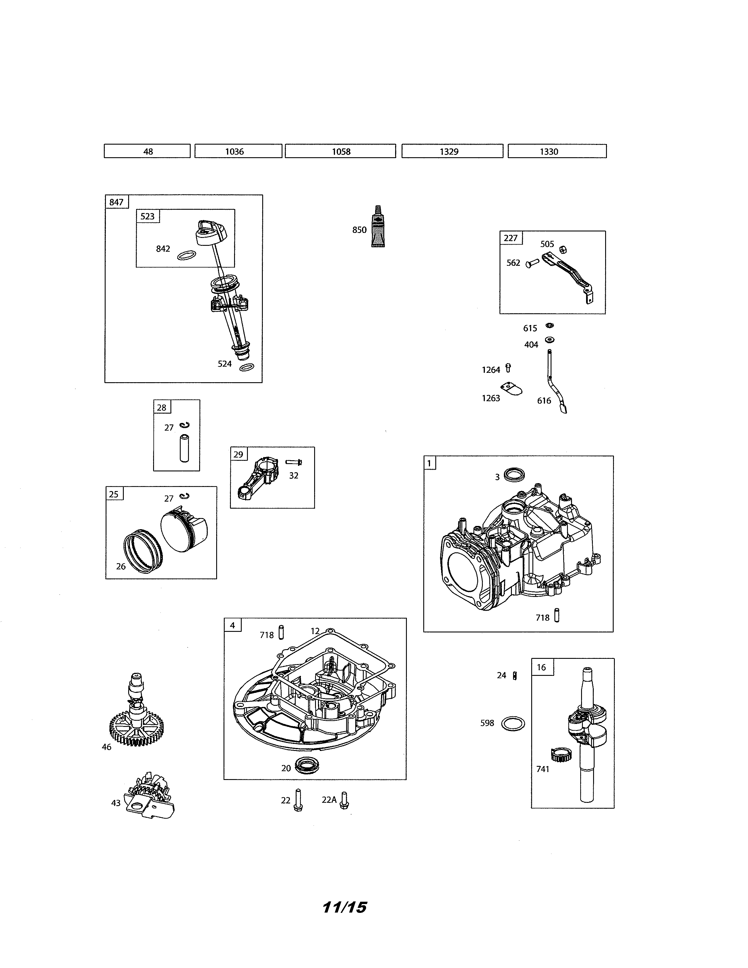 CYLINDER/CRANKSHAFT/SUMP