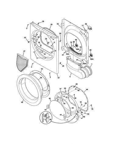 Front panel/lint filter