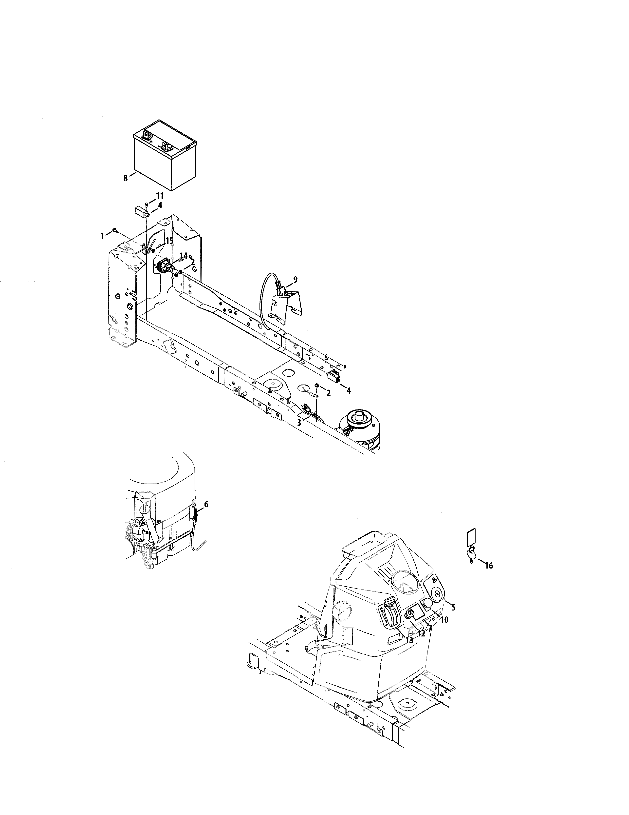 Battery/dash harness