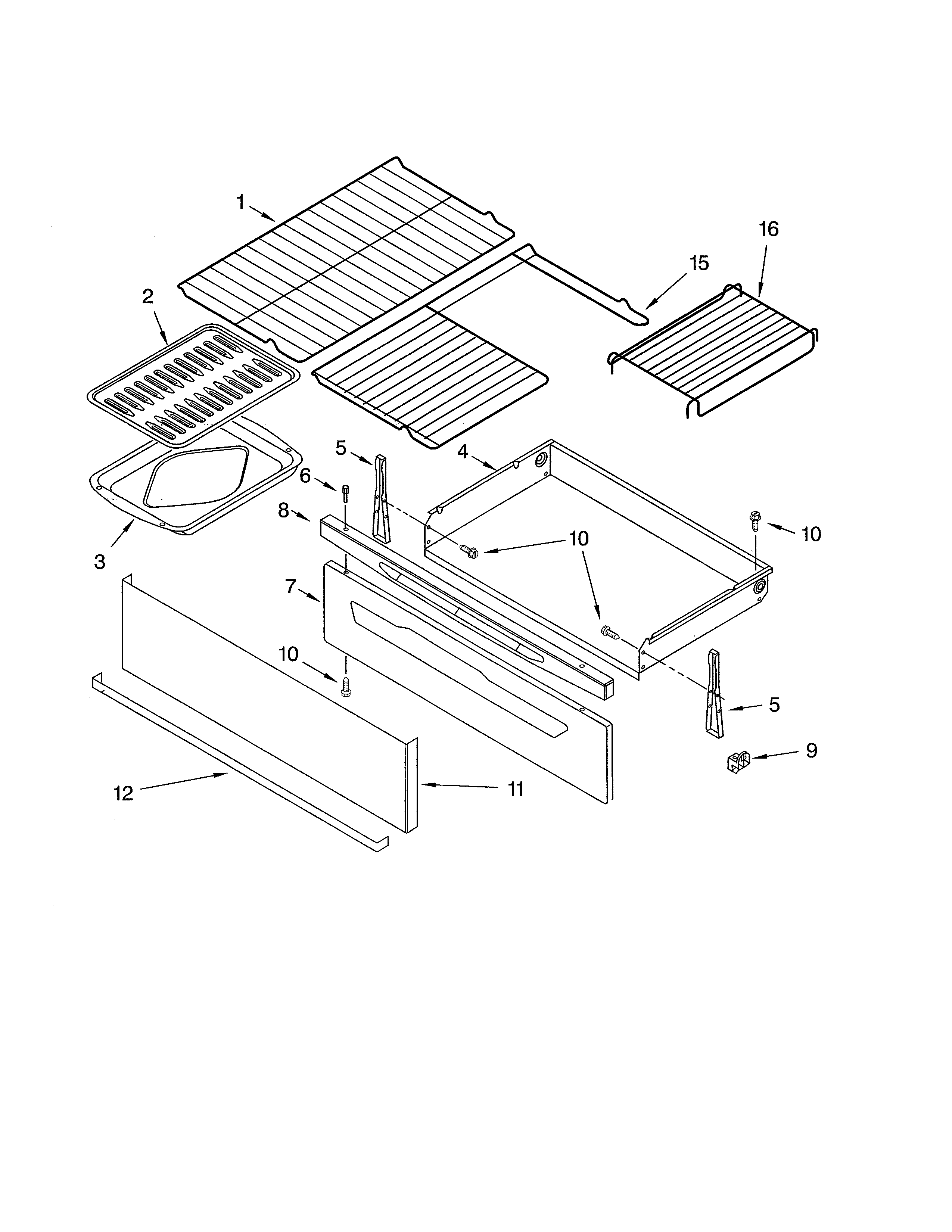 Drawer & broiler