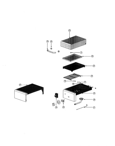 Side shelf & side burner shelf
