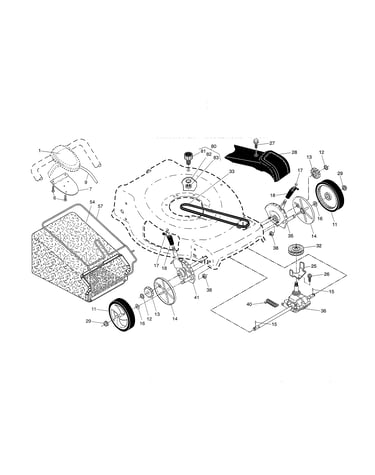Drive control/gear case/wheels