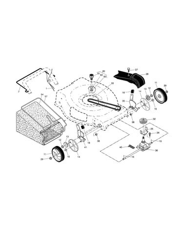 Drive control/gear case/wheels