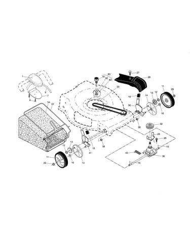 Drive control/gear case/wheels