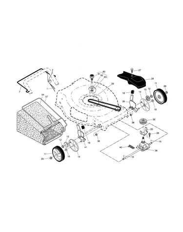 Drive control/gear case/wheels