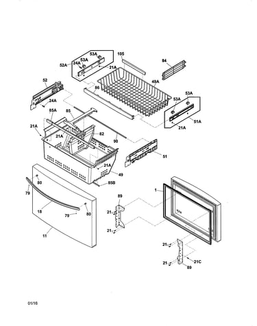 Freezer drawer/baskets