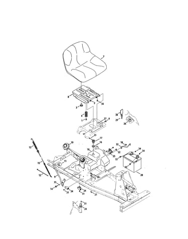 Seat/battery/fuel tank