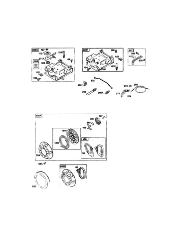 Rewind starter/control bracket