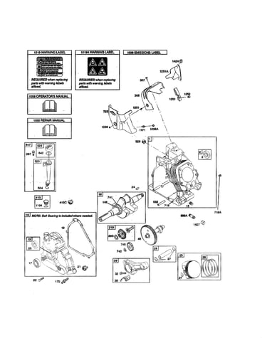 Cylinder/crankshaft/crankcase