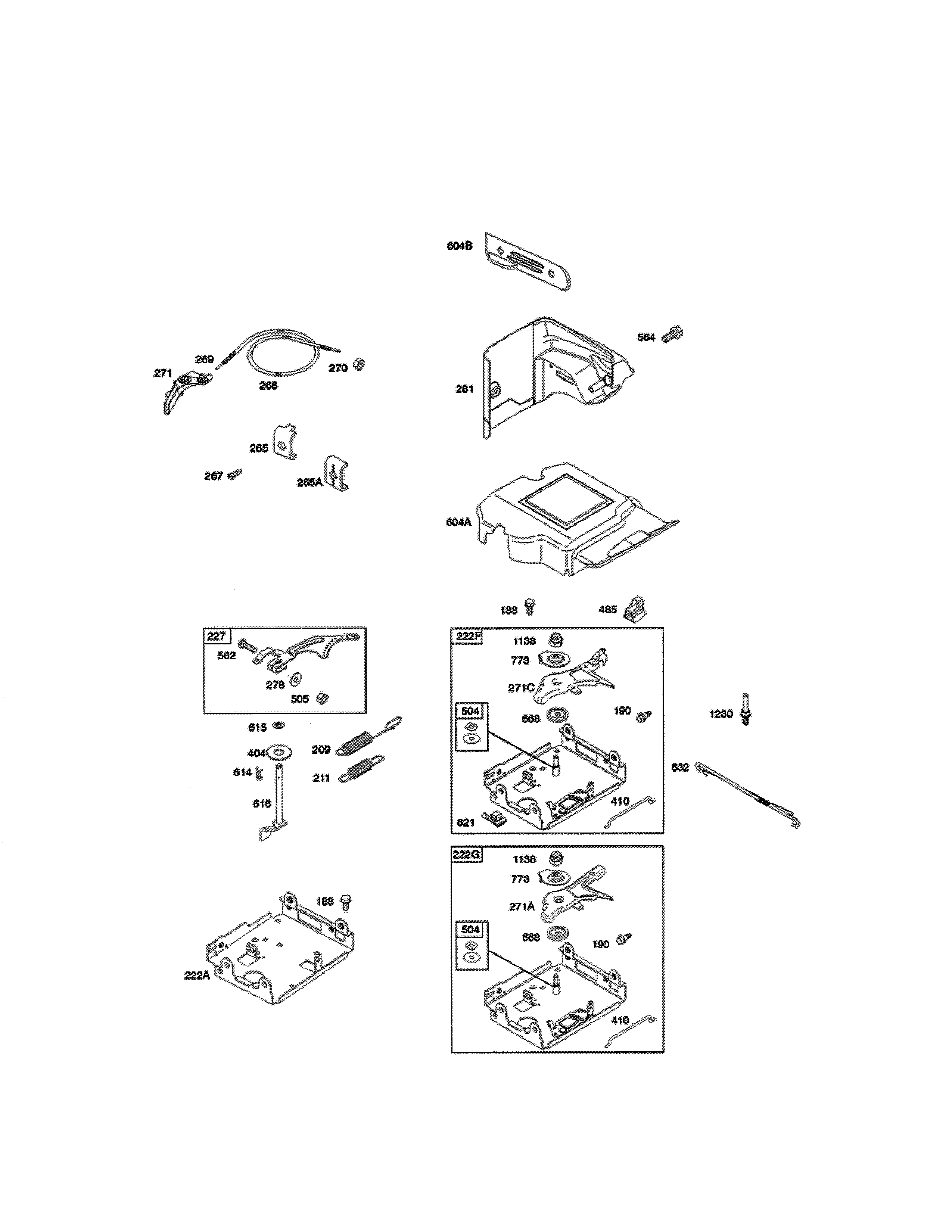 Control bracket/governor spring