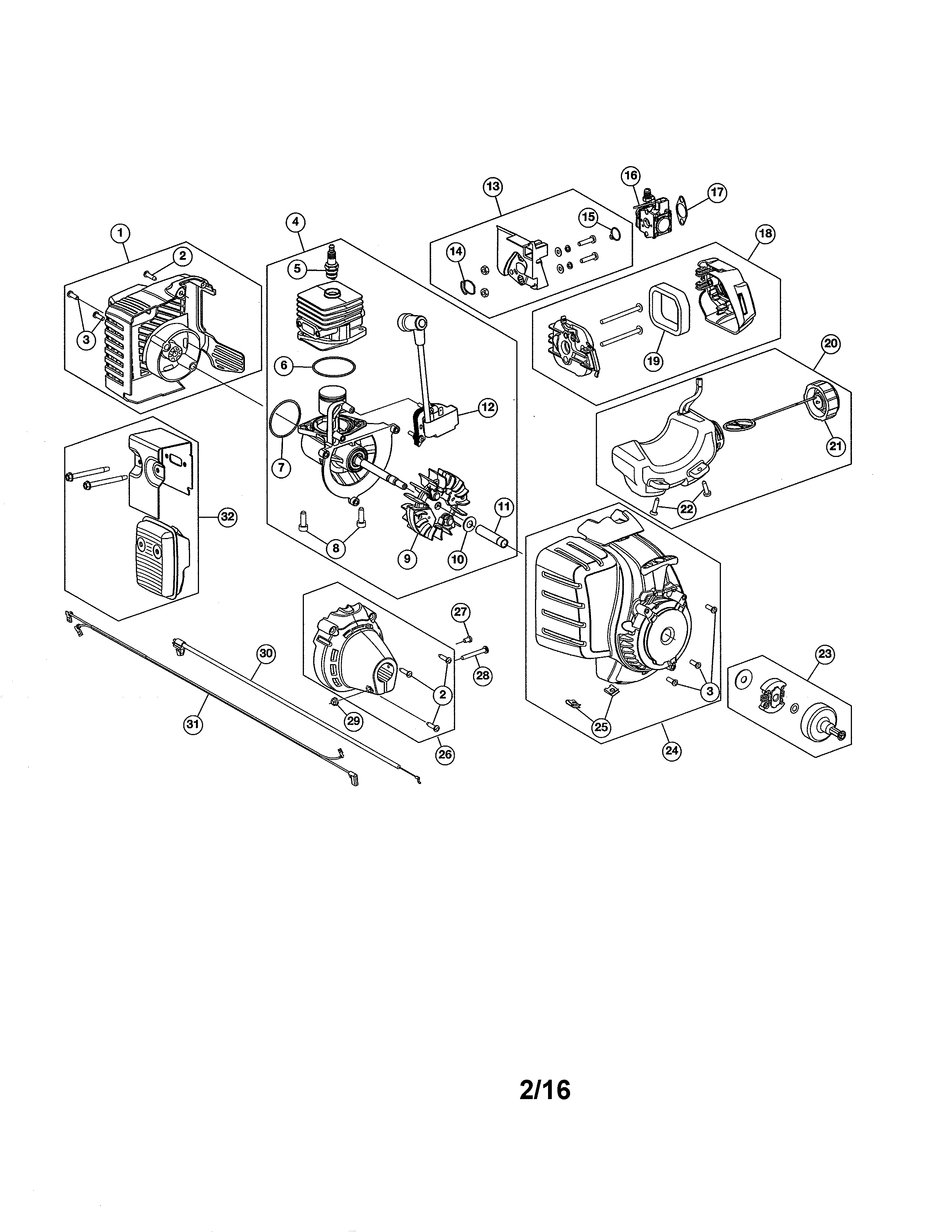 Fuel tank/short block
