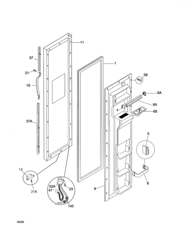 Freezer door