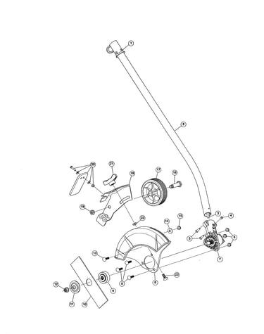 Lawn edger attachment