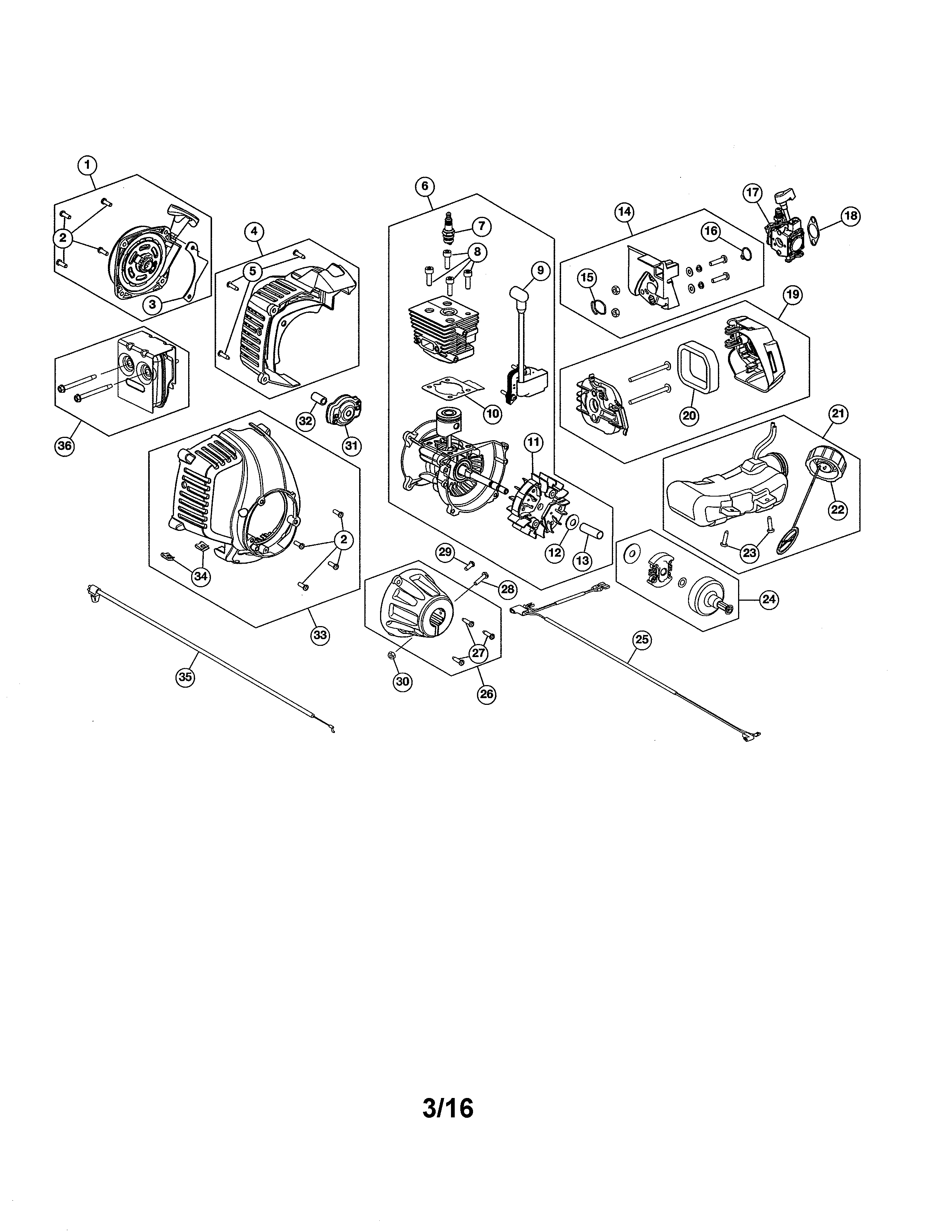 Short block/fuel tank