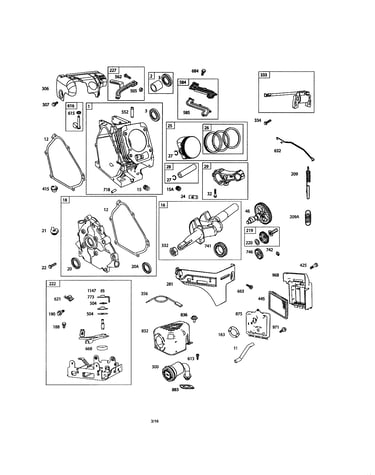 Cylinder/cranksahft/control bracket