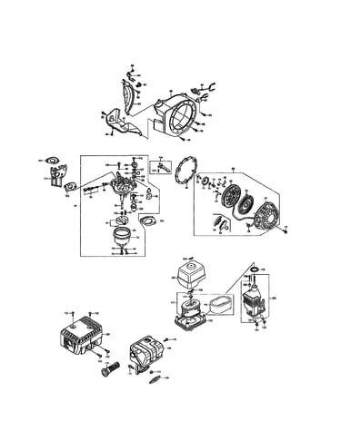 Starter/carburetor/air cleaner