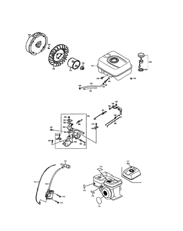Flywheel/fuel tank/control