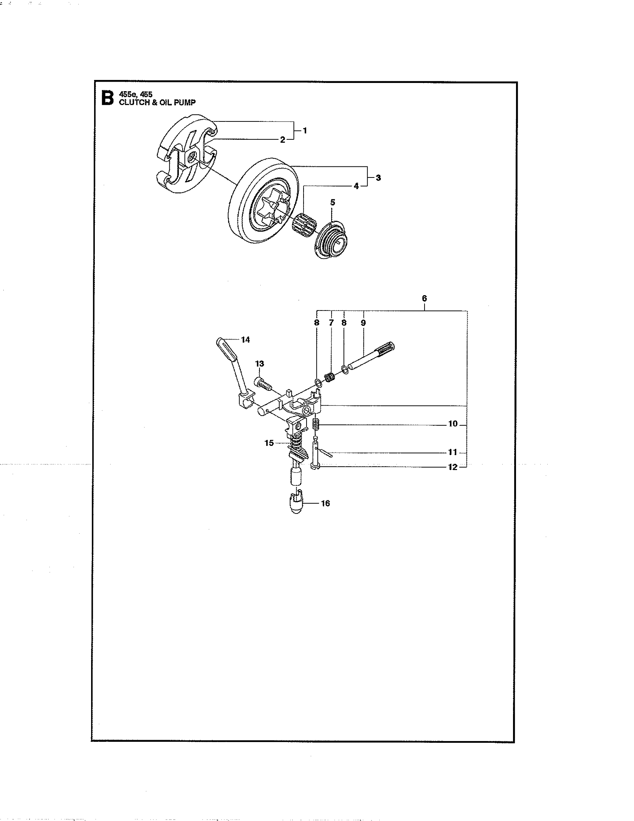 Clutch/oil pump