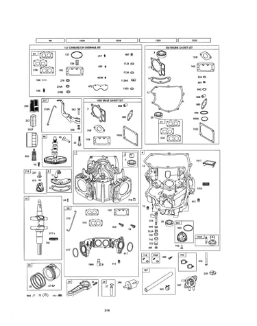 Cylinder/sump/gasket sets